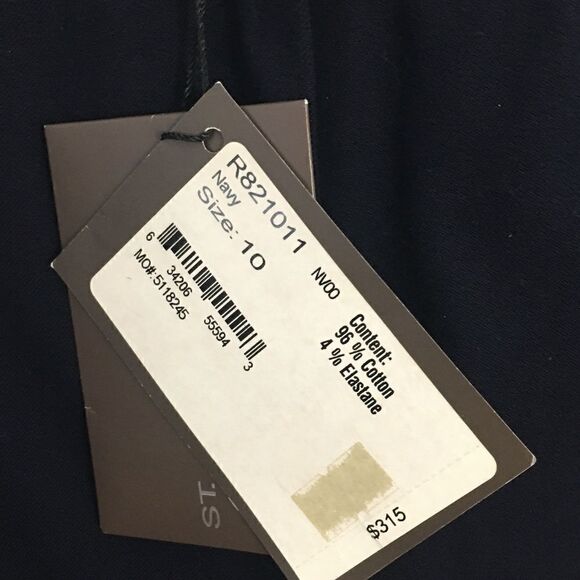 St. John Sport Navy With Thick Stitch Crease Pants Size 10 - Picture 5 of 5